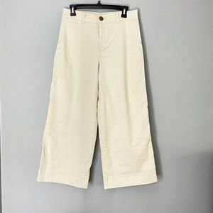 H&M cropped Wide Leg cream Jeans size 10